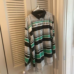 Karl Lagerfeld Long Sleeve Striped Shirt.